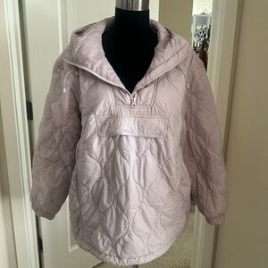 Light Pink Quilted Pullover Jacket